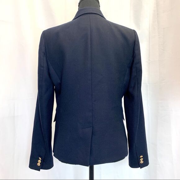 J. Crew Mercantile Women's Schoolboy Blazer navy Sz 6 - Picture 5 of 14